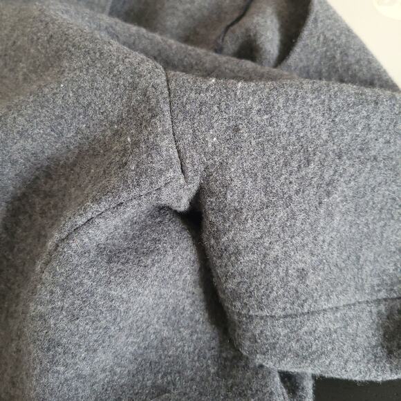 Boden Boiled Wool Open Front Jacket Cardigan Gray Unlined WU020 Women 14 - Picture 12 of 13